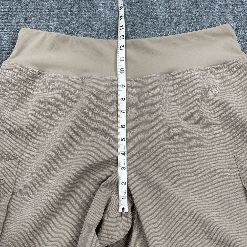 Sage Collective Pants Womens XL Textured Tapered Leg Cargo Crop Beige Pull On - Picture 9 of 13